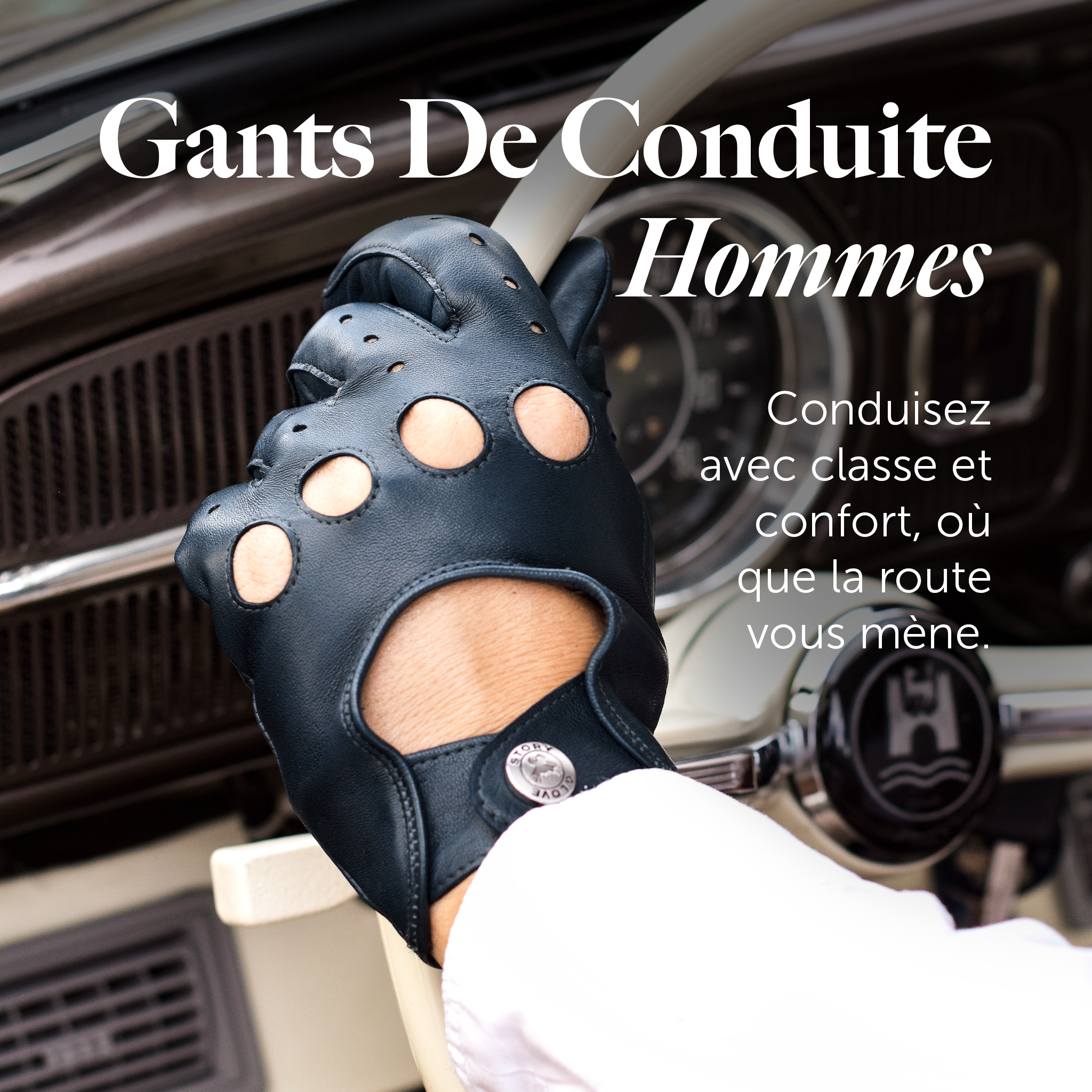 Gants De Conduite Pour Homme Conduisez avec classe et confort, où que la route vous mène.